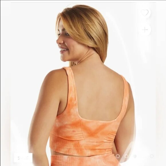 Orange FP Movement Good Karma Square-Neck Tie Dye Bra M/L - Picture 4 of 9